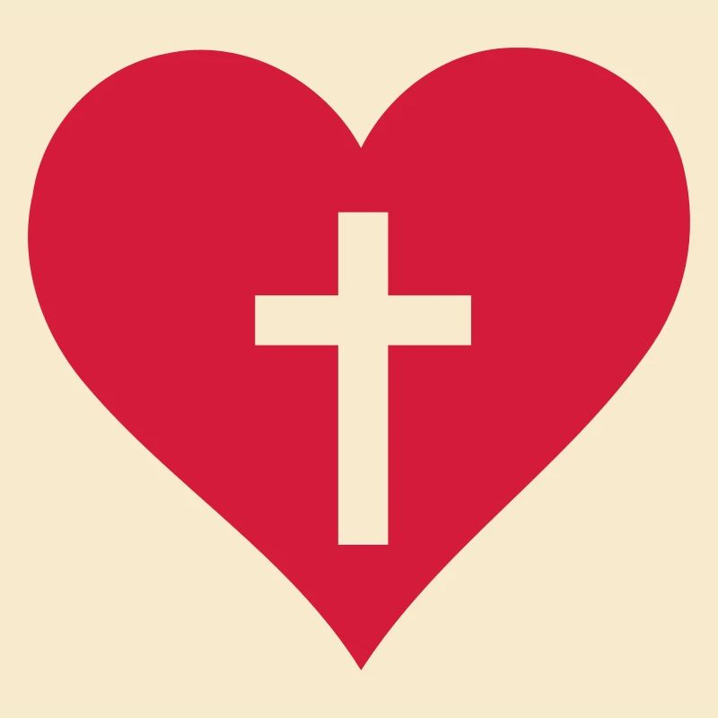 Herz mit Kreuz Ausschnitt