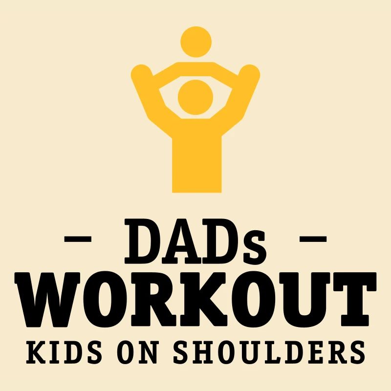 Papas workout mit Kind auf Schultern Geschenk
