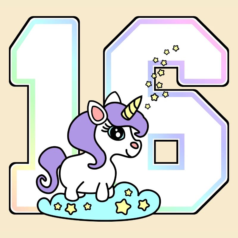 16 Nummer Einhorn