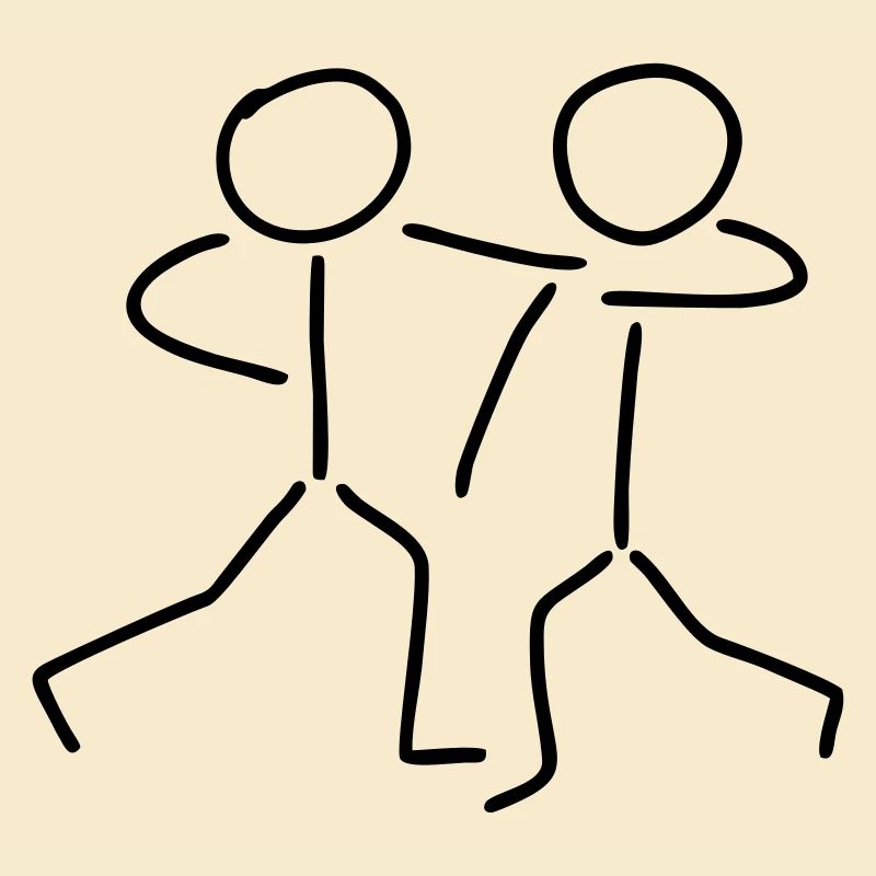 Paartanzen Strichmännchen