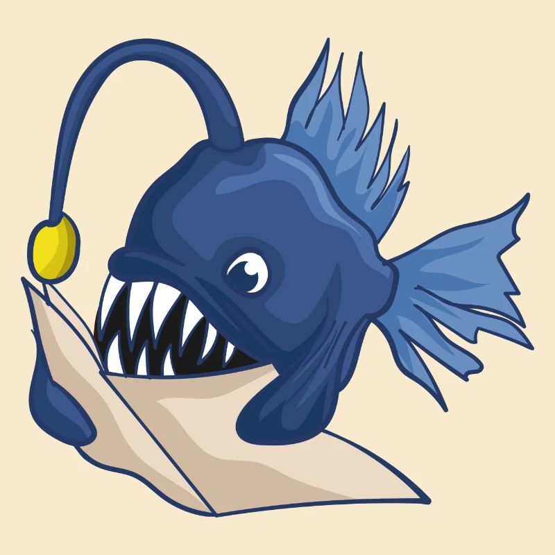 Tiefsee Anglerfisch Mit Buch