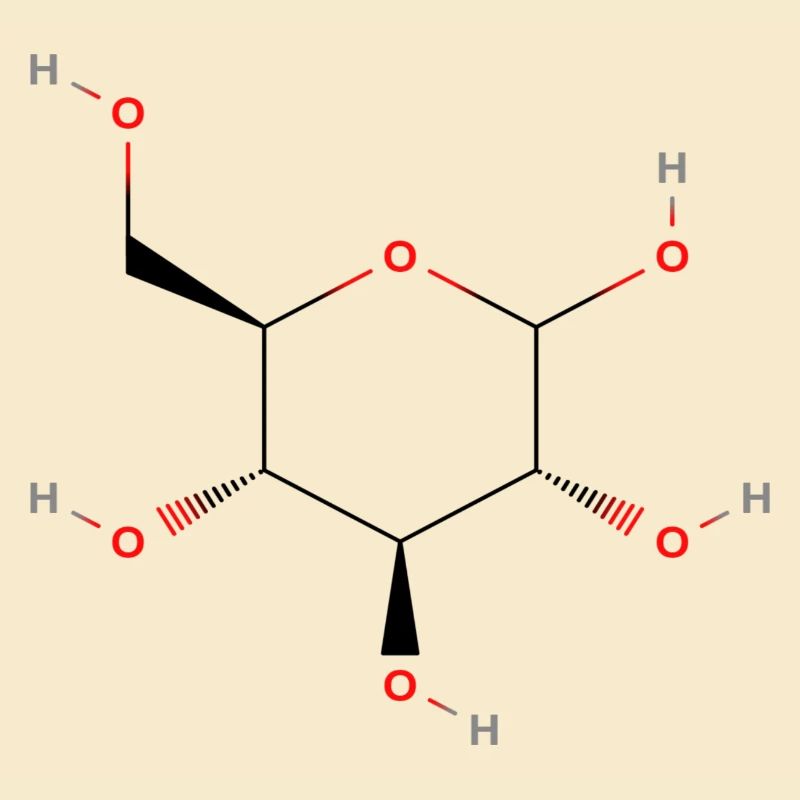 Molécule de glucose - Formule structurale colorée