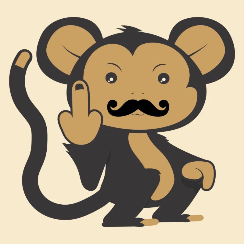 Affe mit Bart