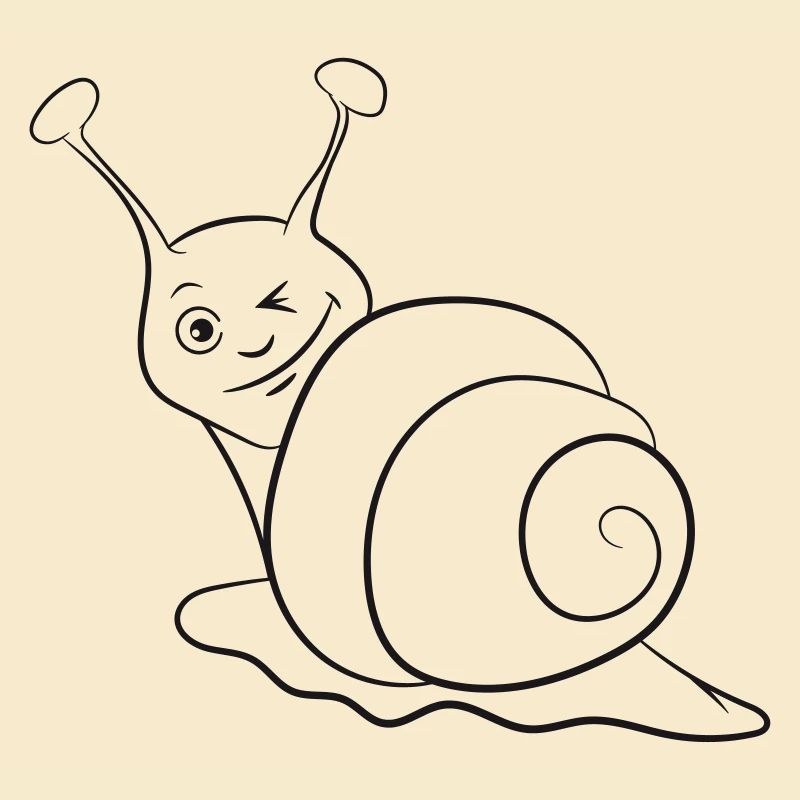 Escargot drôle clin d’œil