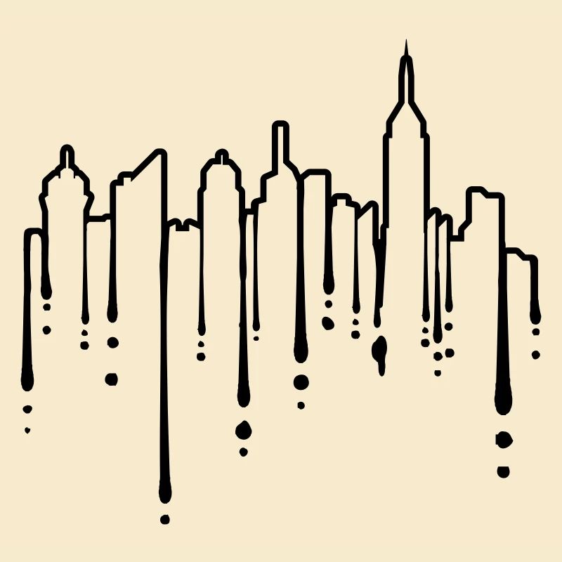 Silhouette Graffiti Hochhäuser