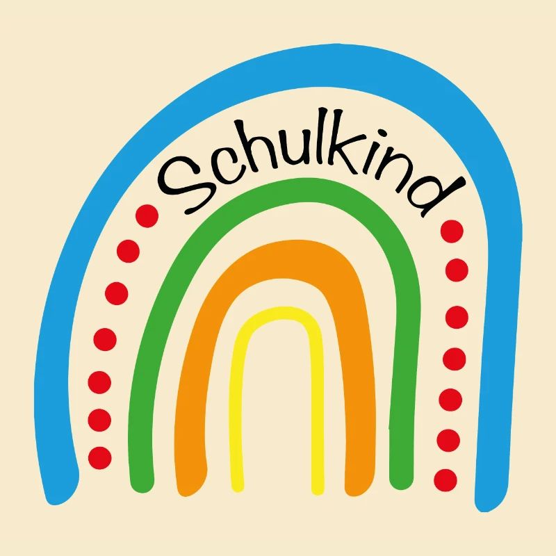 Schulkind Regenbogen blau