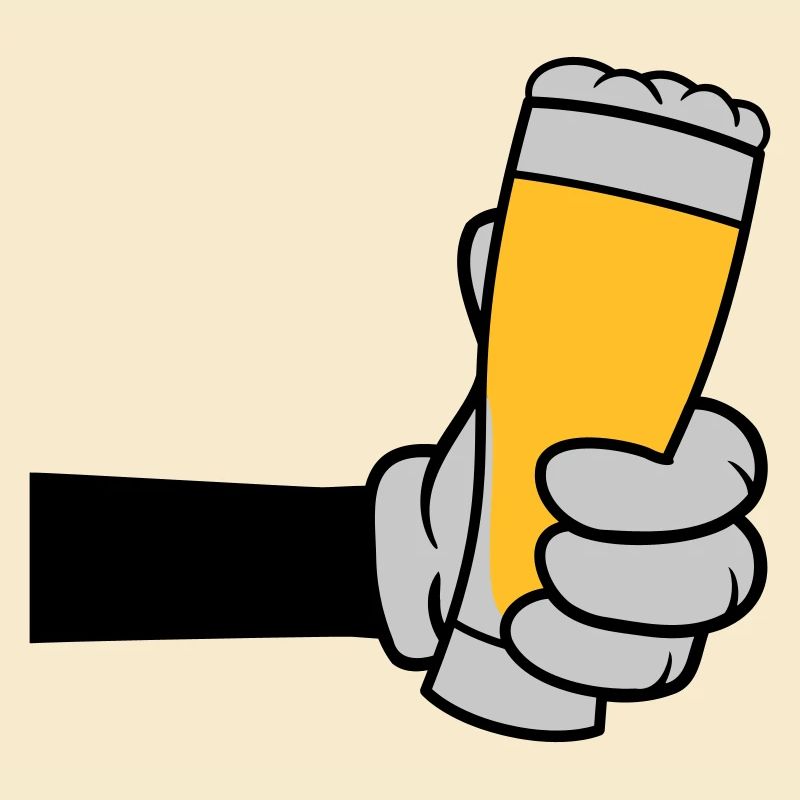 Verre à bière grillée Comic Hand