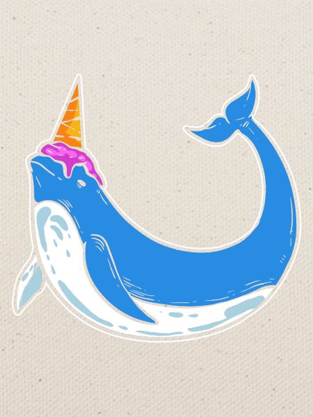 Eiscreme Narwhal Naschkatze Gift