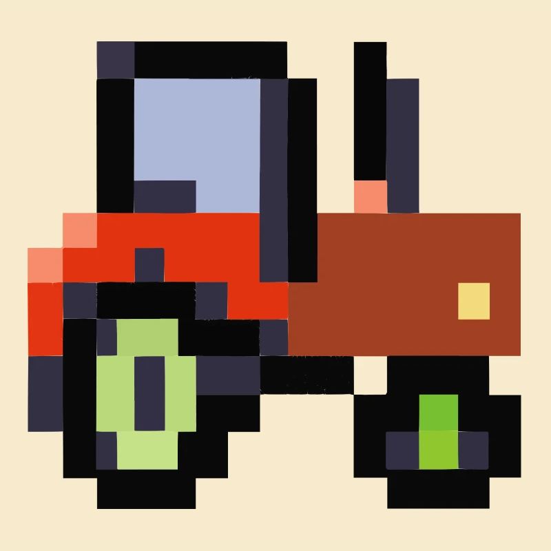 Traktor verpixelt Geschenkidee Pixel Traktor
