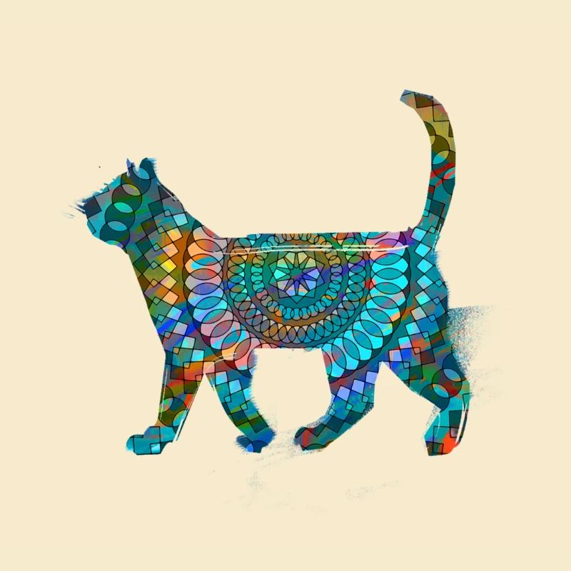 Cat,Colorful,Mandala, Colorful Cat,Pattern,Orient