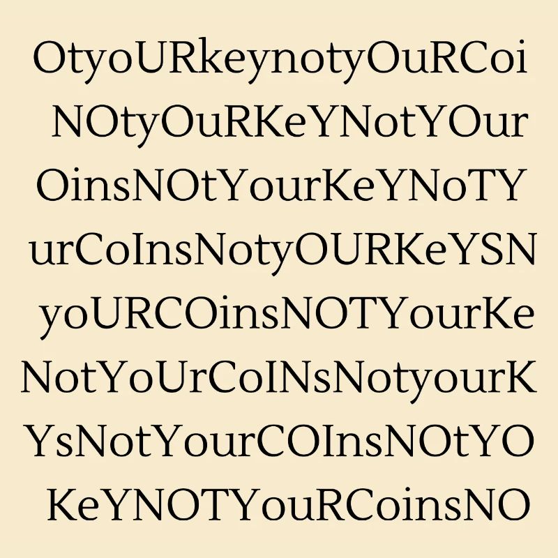 Pas vos clés pas vos pièces en rangée