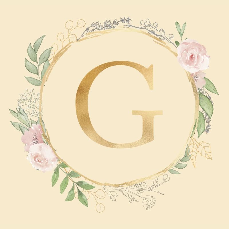 Customizable Monogram G Floral