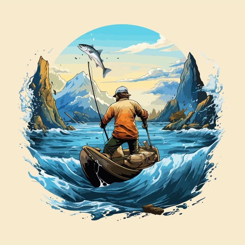 Pêche, Pêcheur, Bateau, Eau, Poisson, Nature, Montagnes