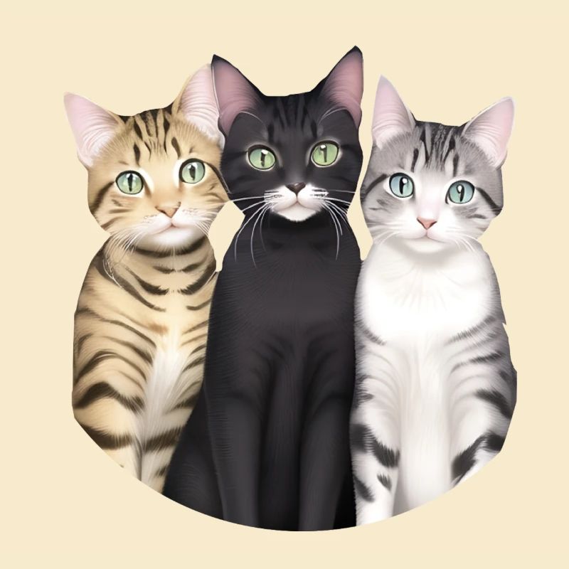 3 cute cats