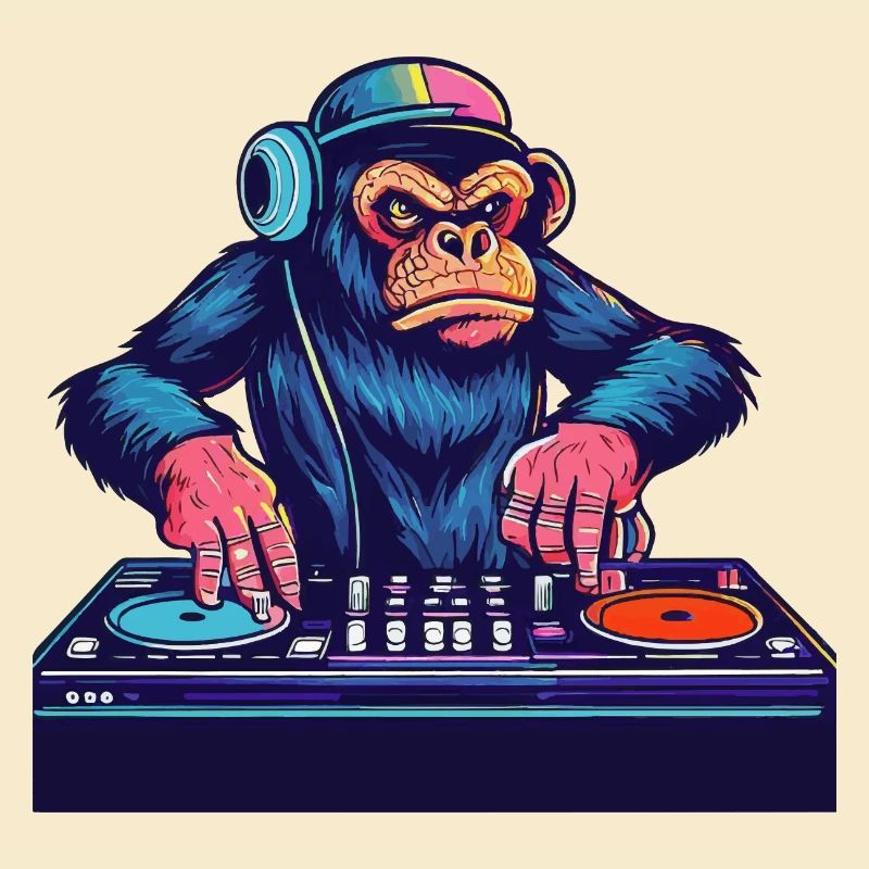 Chimpanzé DJ Gift Idea - DJ Monkey