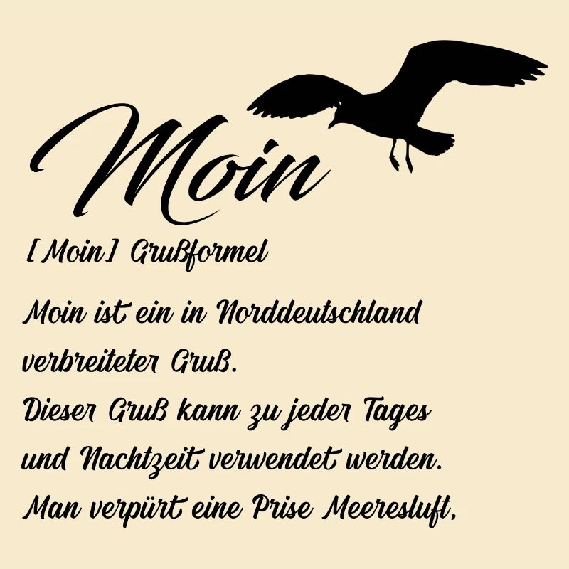 Moin Definiton Geschenk Idee mit Möwe