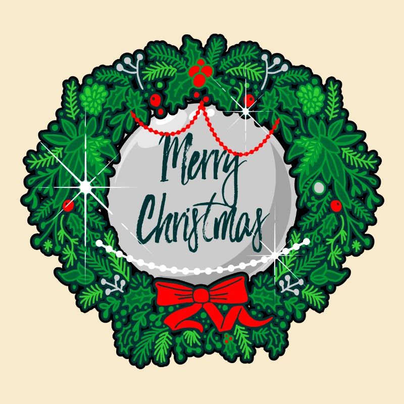Weihnachtskranz Frohe Weihnachten ohne