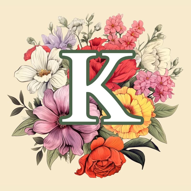 Bouquet de monogramme K