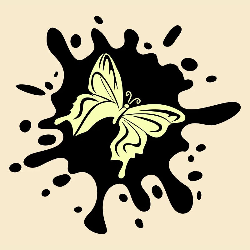 Papillon éclaboussure de couleur