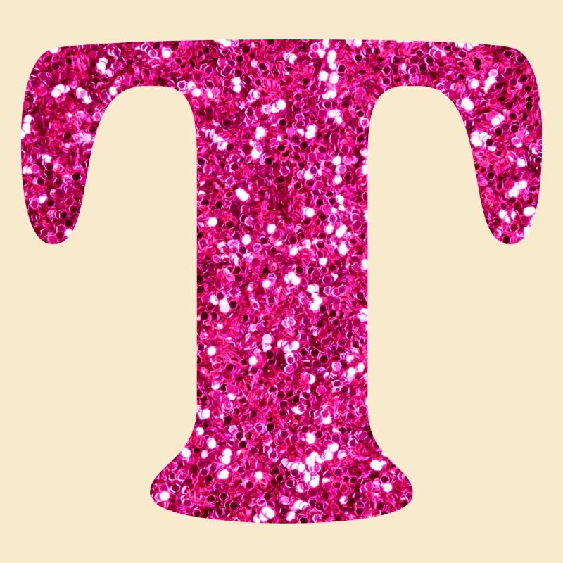 Buchstabe t rosa Glitzer