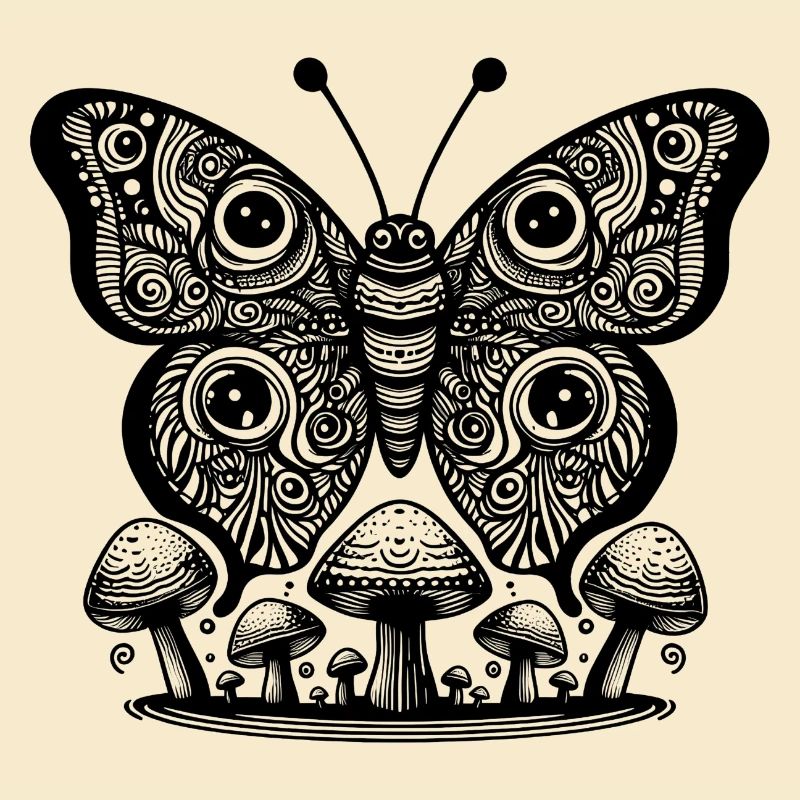 Rêves de champignons papillon
