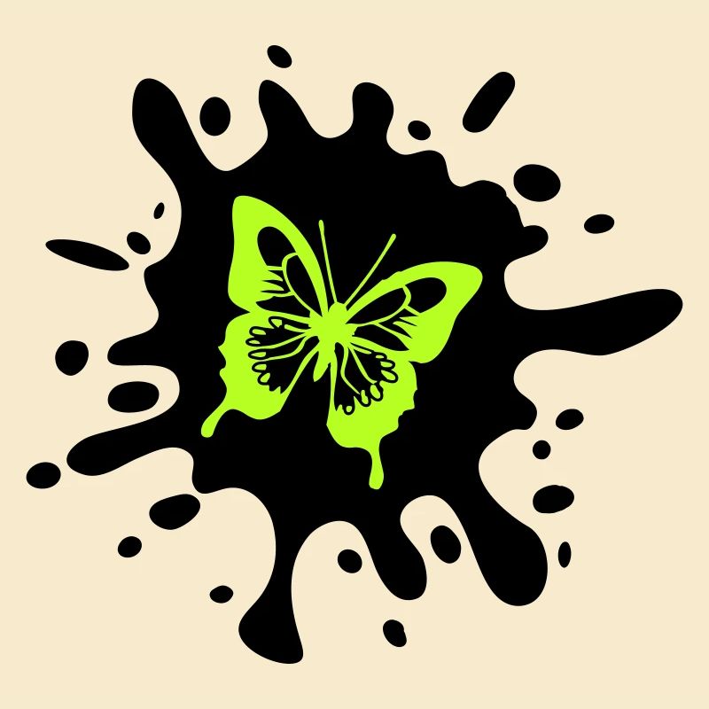 schmetterling farbklecks