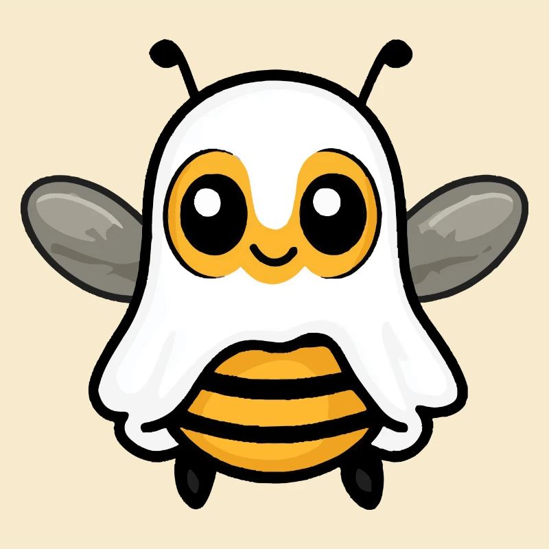 Bee Halloween Comic Ghost