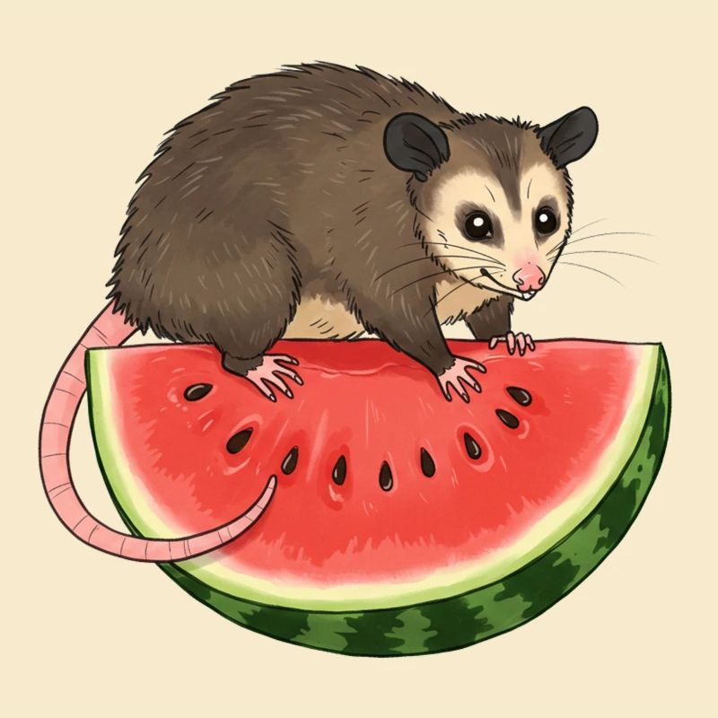 Opossum à la pastèque