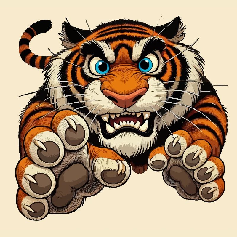 Tiger attacks