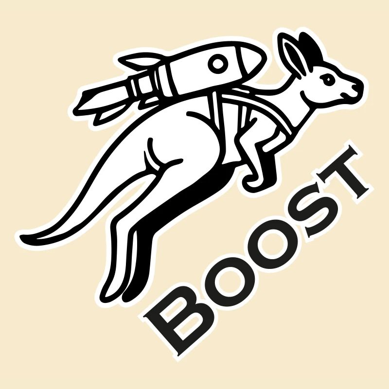 Känguru mit Jetpack - Boost Design