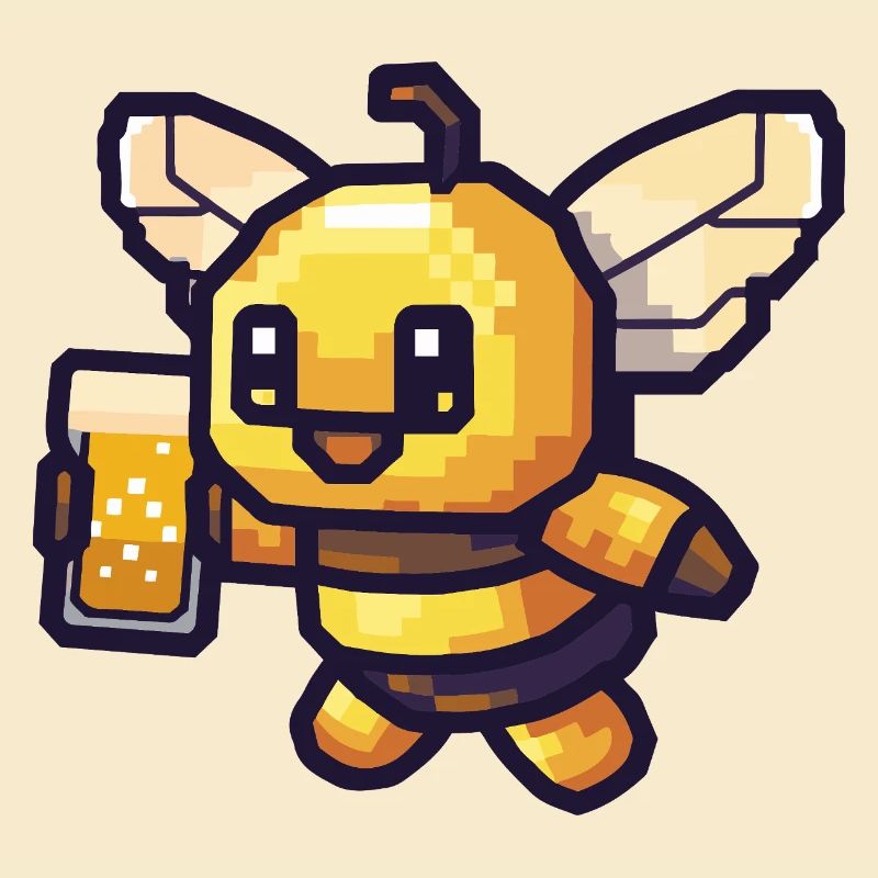 Biene Pixel Bier