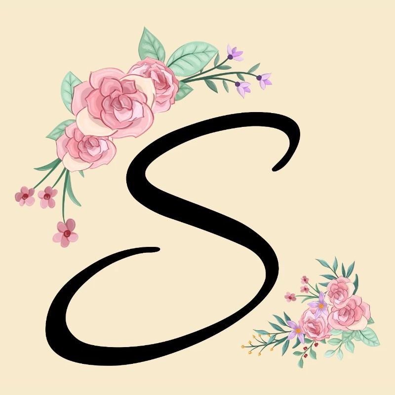 Lettre s fleurs