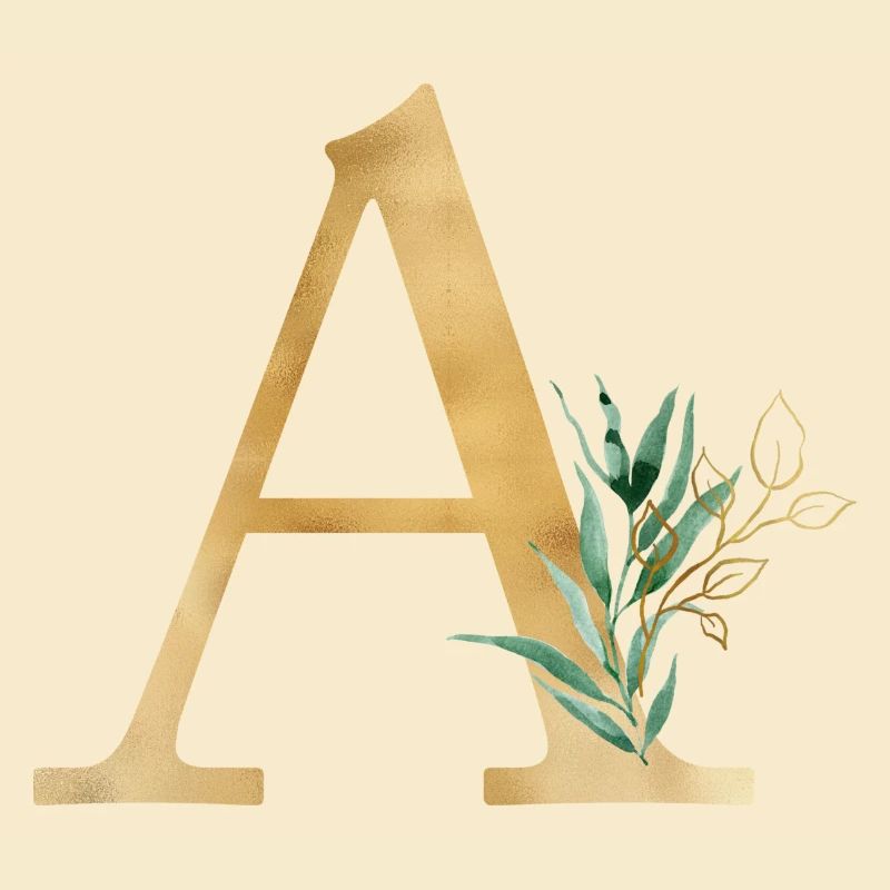 Customizable Monogram A Botany