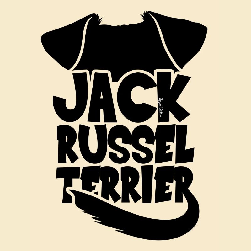 Jack Russel Terrier Silhouette - Schwarz