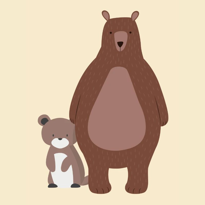 Mama Bär oder Papa Bär mit Babybär Bärchen