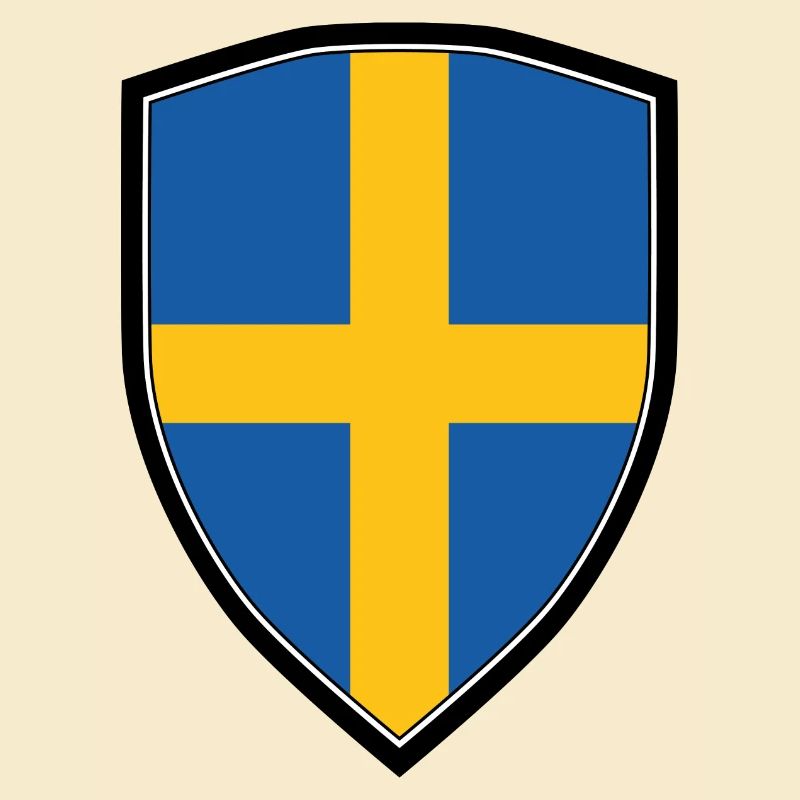 SWEDEN FLAG SHIELD
