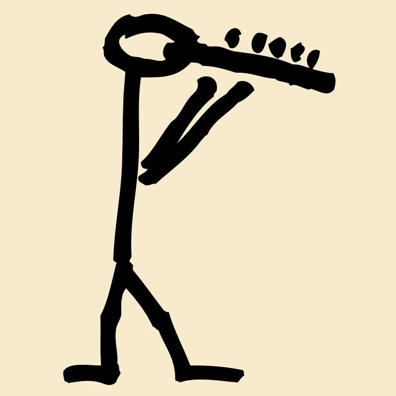 Musikant mit Querflöte