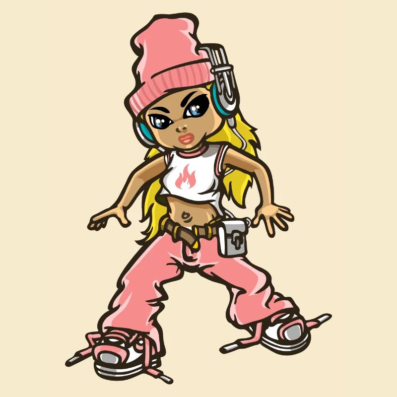 Hip Hop Mädchen in rosa