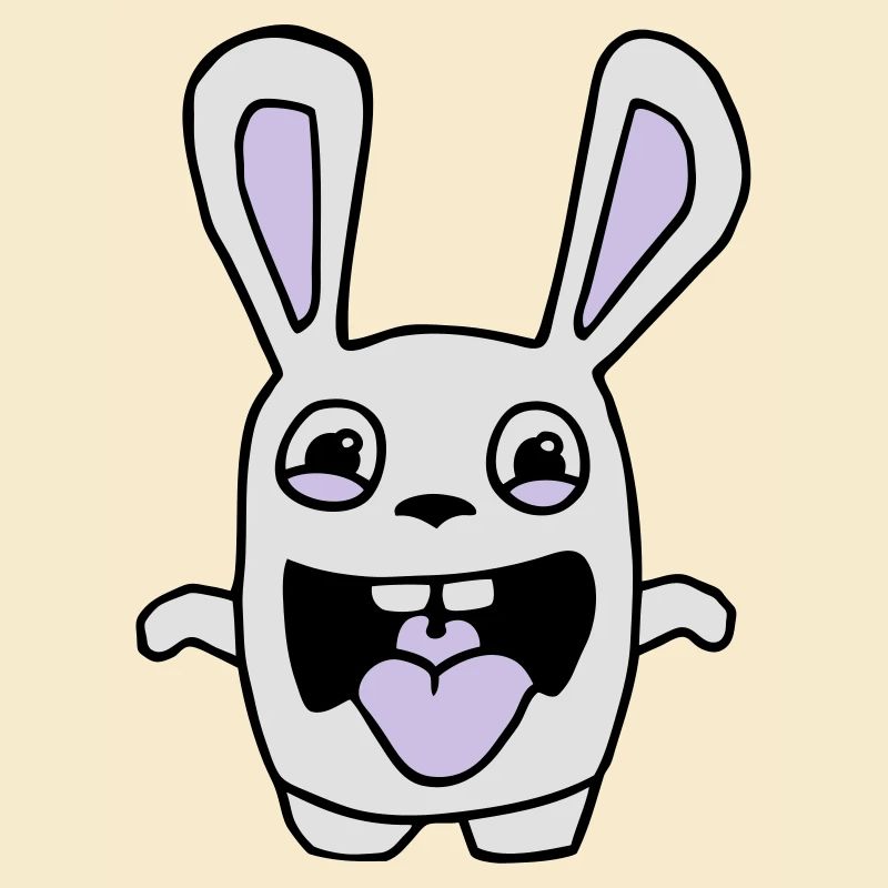 drawing cute rabbit stupid comic style cartoon fun