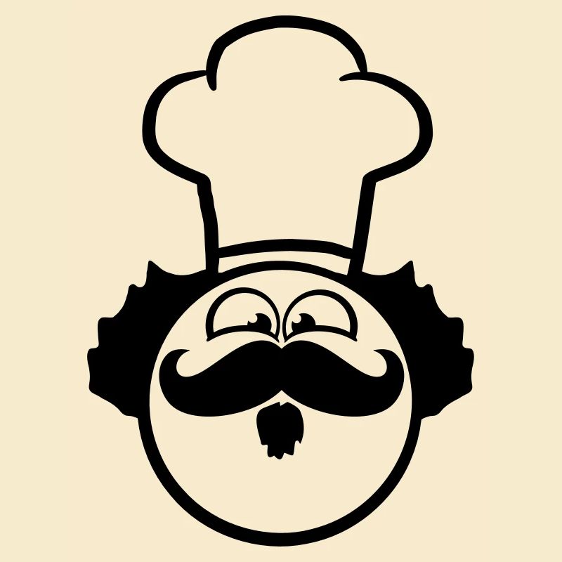 Chefkoch Lustig Smiley Mustache Bart
