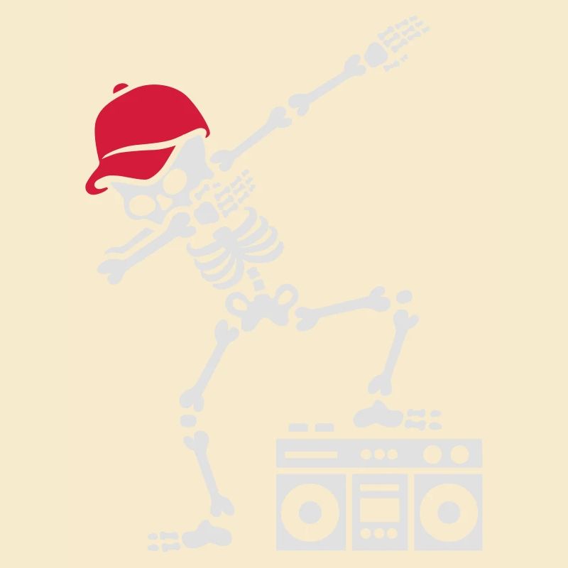 Dab dabbing skeleton boombox - Ghetto blaster