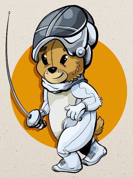 Fechten Maskottchen