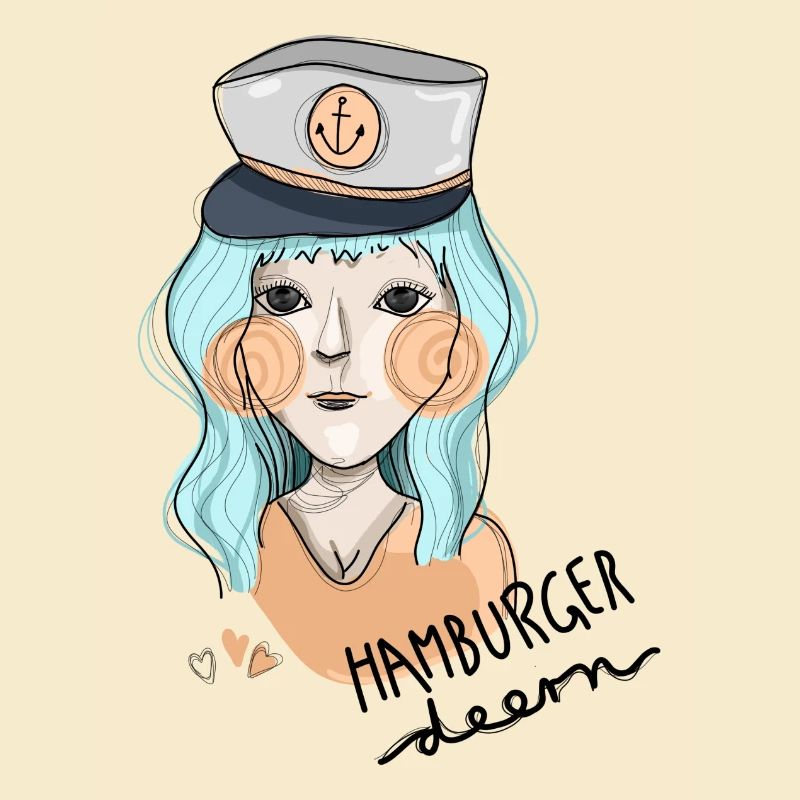 Captain Illustration Hamburger Deern