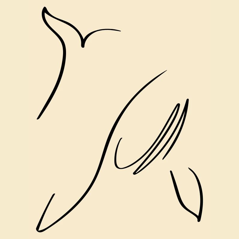 Wal Line Art - Minimalistisch