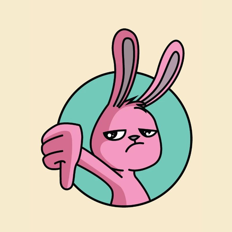 Pouce de lapin vers le bas