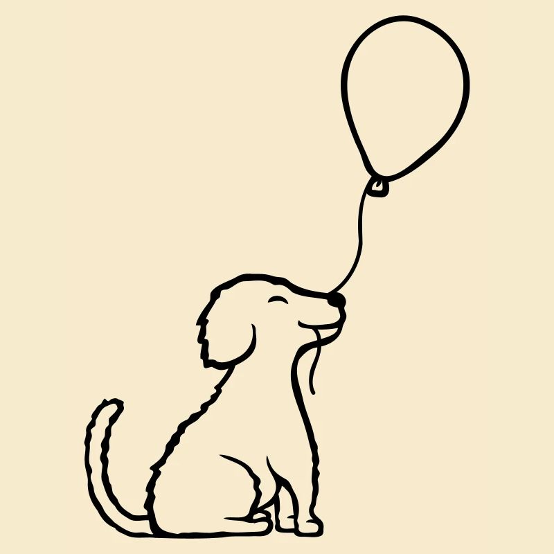 Assis ballon chien cool