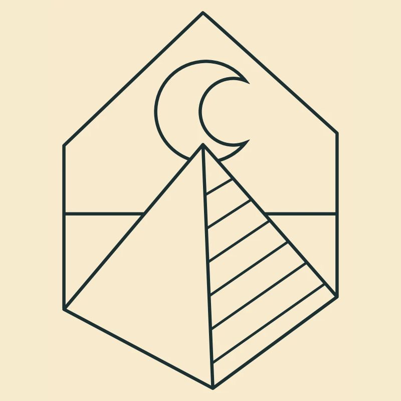 BOHO pyramid on the moon