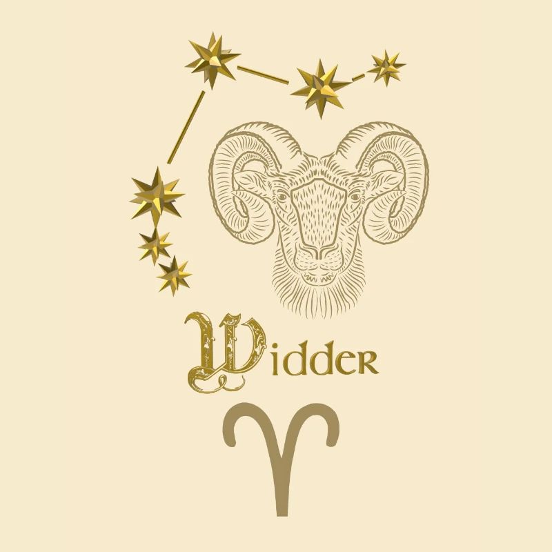 Astrologisches Sternzeichen Widder - Gold