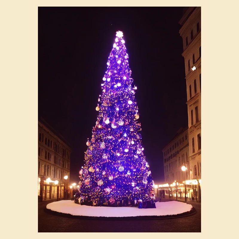 Sapin de Noël violet