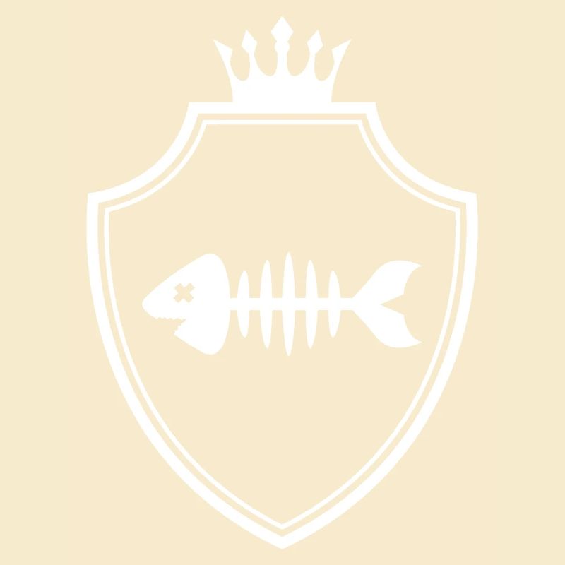 Fisch Wappen Knochen Gräte